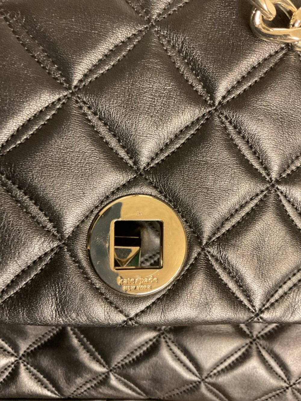 Kate Spade Quilted Black Chain Shoulder Bag - Picture 6 of 11